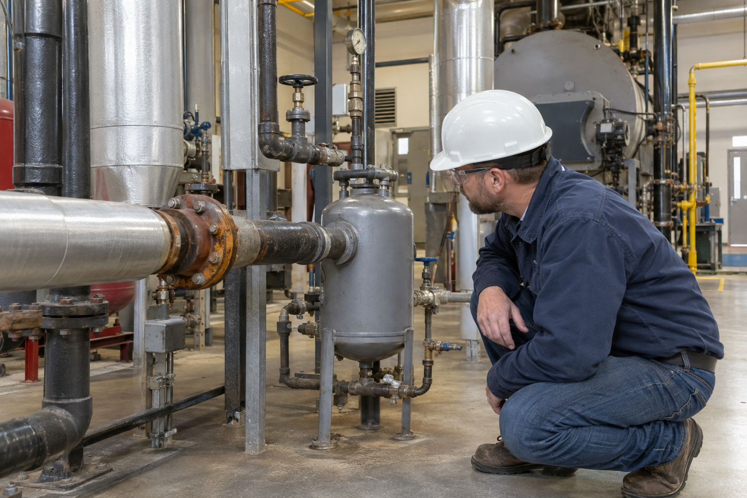 Boiler Condensate Corrosion Investigation: Iron, Copper and pH Evidence — realistic editorial scene