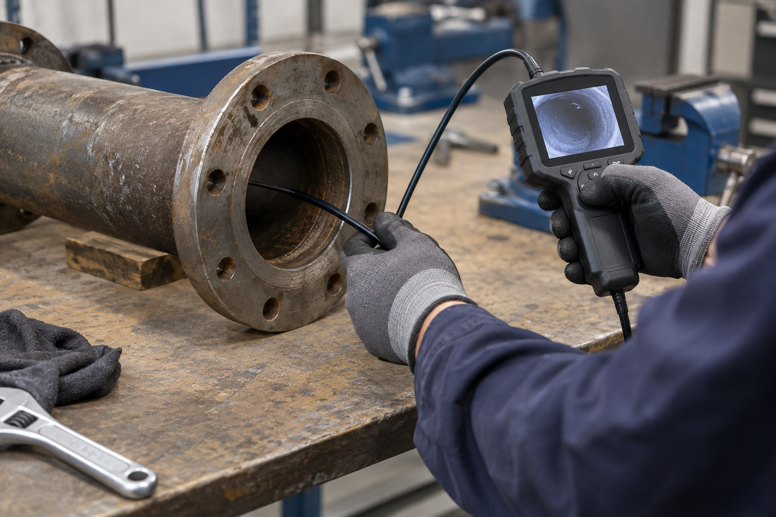 Generic borescope examination of an isolated condensate return pipe section