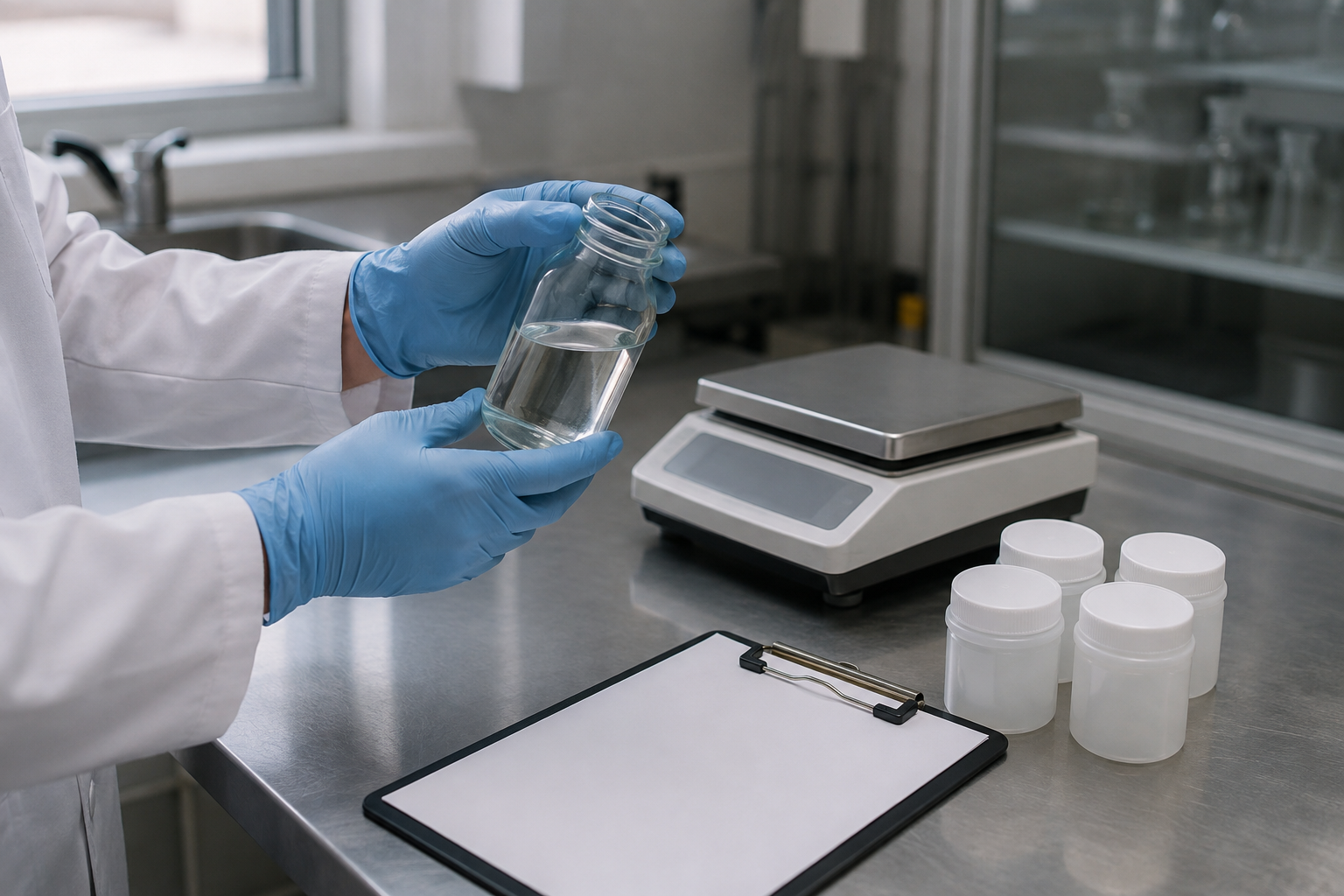 Generic incoming laboratory check of an unlabelled cooling-water chemical sample