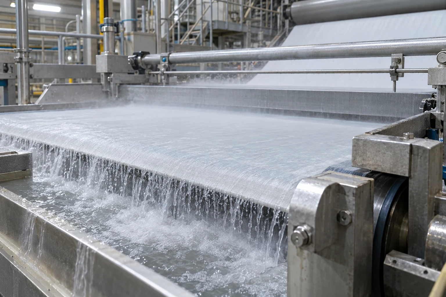Forming fabric and white-water flow on a paper machine